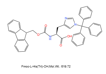 N-Fmoc-N'-三苯甲基-L-组氨酸Fmoc-L-His(Trt)-OH