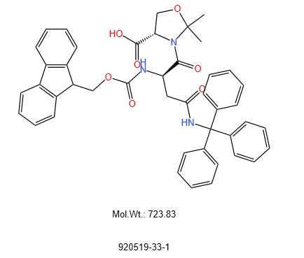 Fmoc-Asn(Trt)-Ser[PSI(Me,Me)Pro]-OHFmoc-Asn(Trt)-Ser[PSI(Me,Me)Pro]-OH